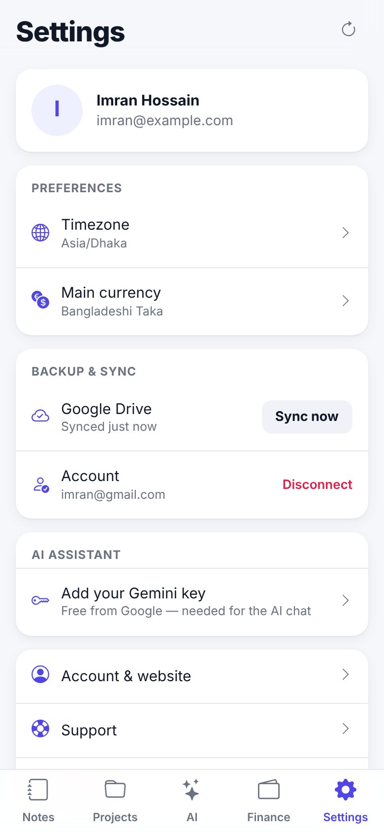 Notes — projects, money & an AI that understands Bangla image 5